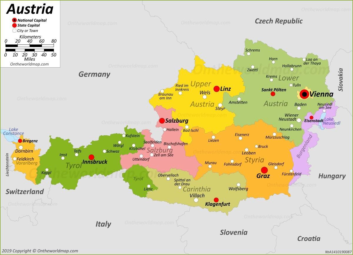 Карта столицы Австрии